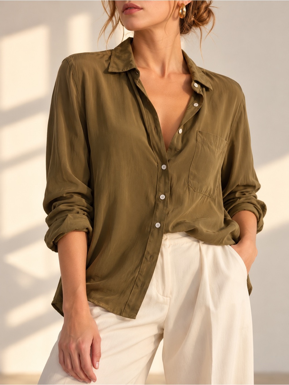 Everlane Silk Perfect Shirt